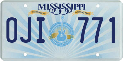 MS license plate OJI771
