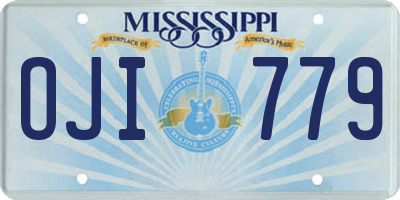 MS license plate OJI779