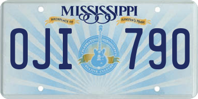 MS license plate OJI790
