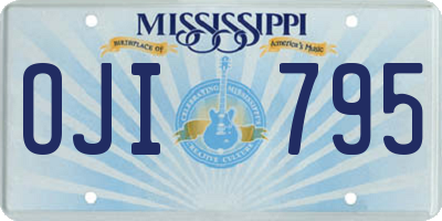 MS license plate OJI795