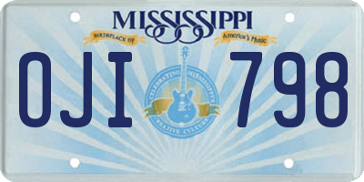 MS license plate OJI798