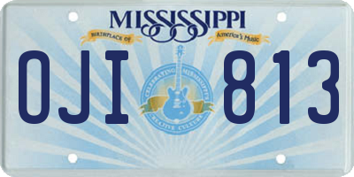 MS license plate OJI813