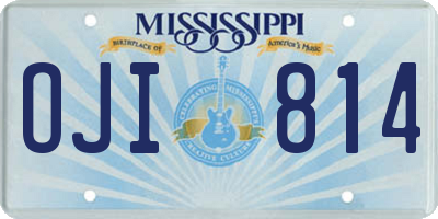 MS license plate OJI814