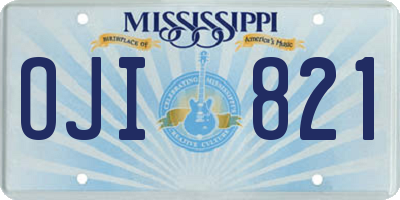 MS license plate OJI821