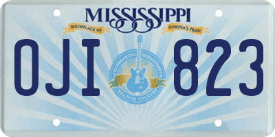 MS license plate OJI823