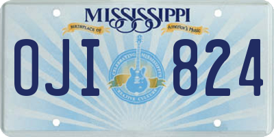 MS license plate OJI824