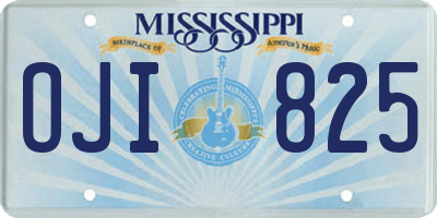 MS license plate OJI825
