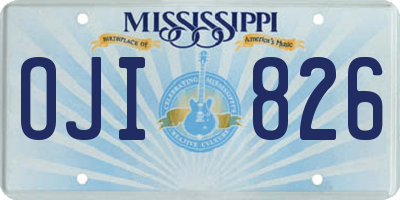 MS license plate OJI826