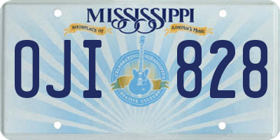 MS license plate OJI828