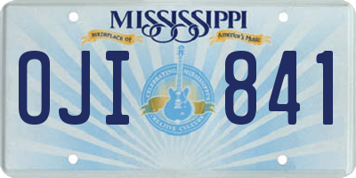 MS license plate OJI841