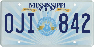 MS license plate OJI842