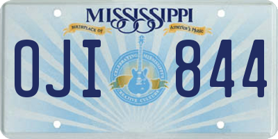 MS license plate OJI844