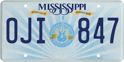 MS license plate OJI847