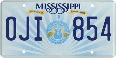 MS license plate OJI854