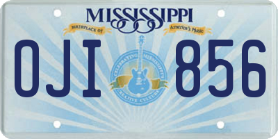 MS license plate OJI856