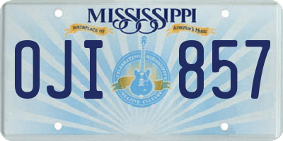MS license plate OJI857