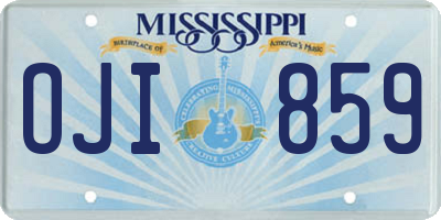 MS license plate OJI859