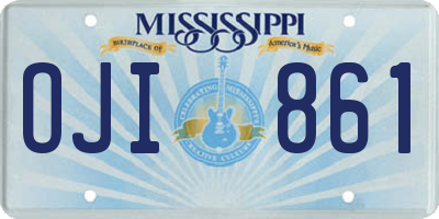 MS license plate OJI861