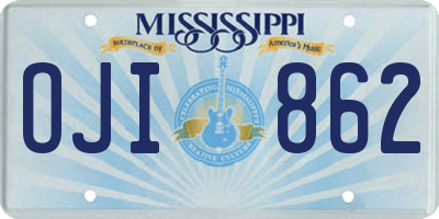 MS license plate OJI862