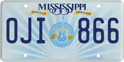 MS license plate OJI866