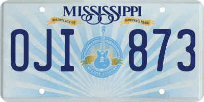 MS license plate OJI873