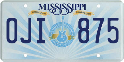 MS license plate OJI875