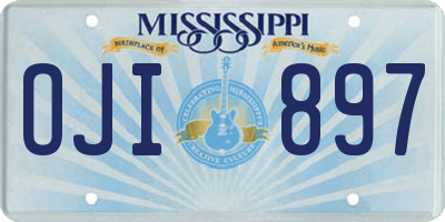 MS license plate OJI897