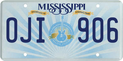MS license plate OJI906