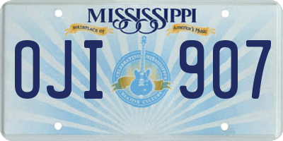 MS license plate OJI907