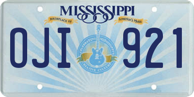 MS license plate OJI921