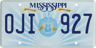 MS license plate OJI927