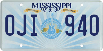 MS license plate OJI940