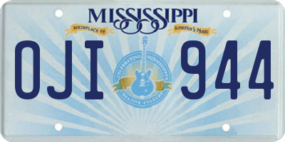 MS license plate OJI944