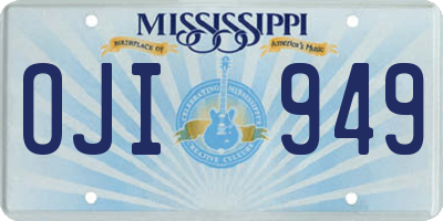 MS license plate OJI949