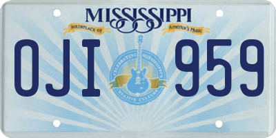 MS license plate OJI959