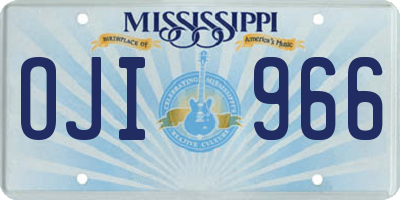 MS license plate OJI966