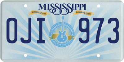 MS license plate OJI973