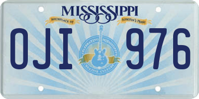 MS license plate OJI976