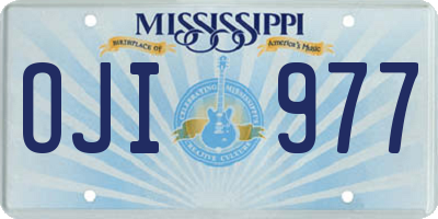 MS license plate OJI977