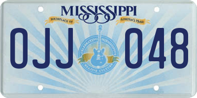 MS license plate OJJ048
