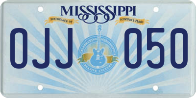 MS license plate OJJ050