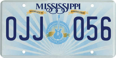 MS license plate OJJ056