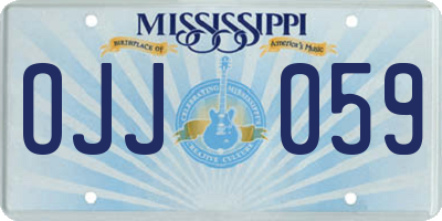 MS license plate OJJ059