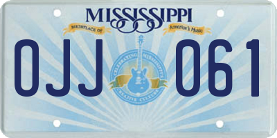 MS license plate OJJ061