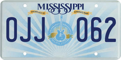 MS license plate OJJ062