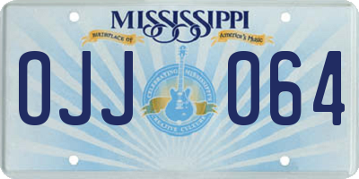 MS license plate OJJ064