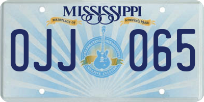 MS license plate OJJ065