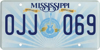 MS license plate OJJ069