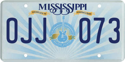 MS license plate OJJ073