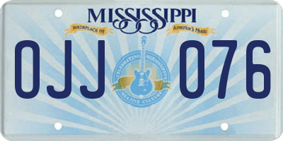 MS license plate OJJ076